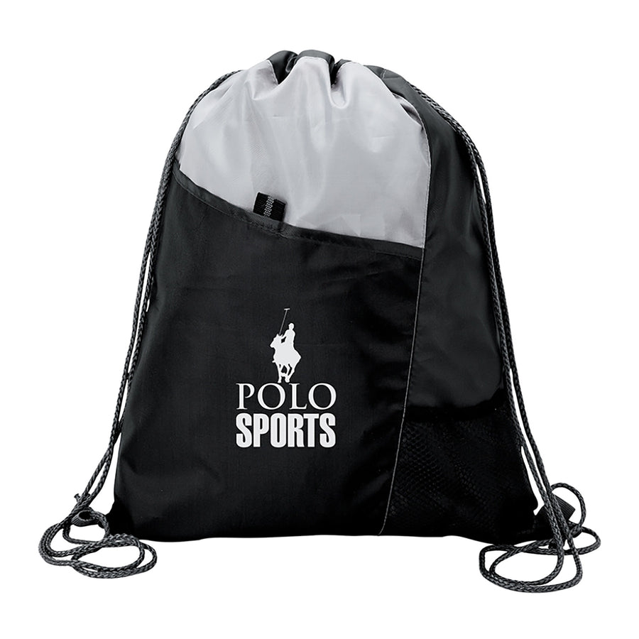 Mesh Drawstring Bags with Front Pull-Tab Pocket (Q164311)