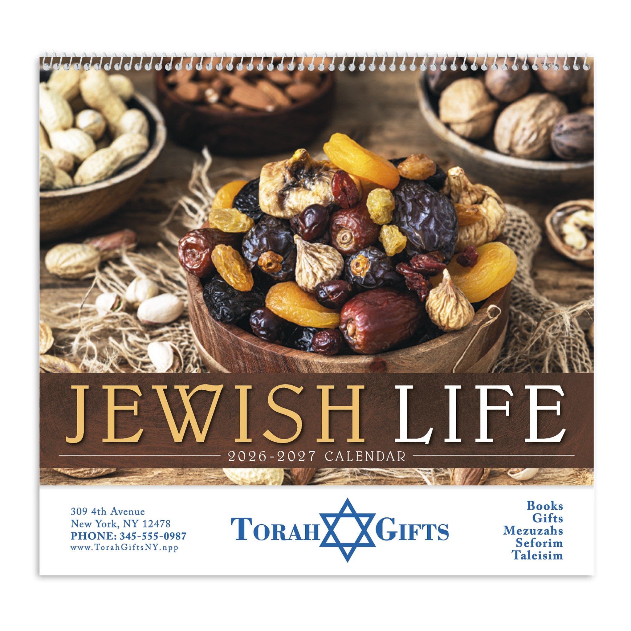 Jewish Life - Spiral Calendar  Imprinted with Logo (Q165722)