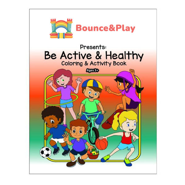 Be Healthy & Active Large Coloring Book  Imprinted with Logo (Q166022)