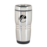 Stainless Steel Rolling Ridges Tumbler (15 oz.)  Imprinted with Logo (Q166311)