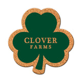 Cork Coasters-Shamrock Shape  Imprinted with Logo (Q170332)
