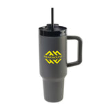 40 Oz. Adrian travel Tumbler With Straw - DG  Imprinted with Logo (Q171922)