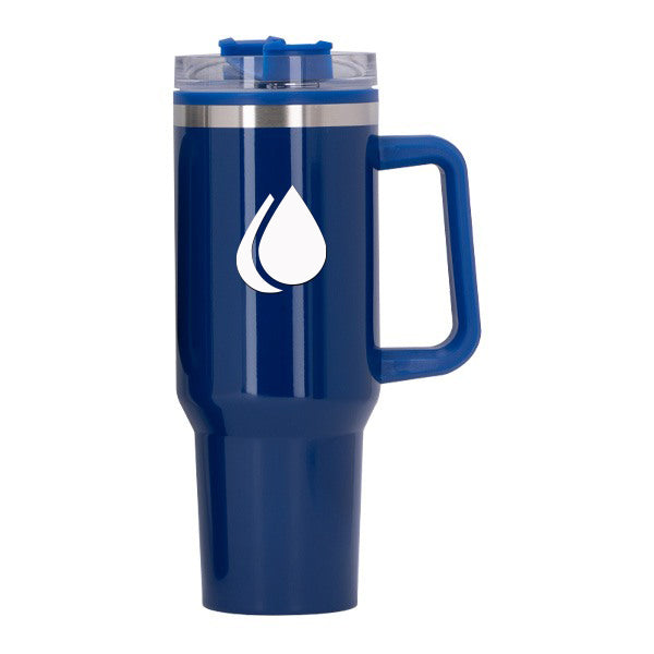40 Oz. Behemoth Hugo Plastic Interior Stainless Steel Travel Mug  Imprinted with Logo (Q174022)