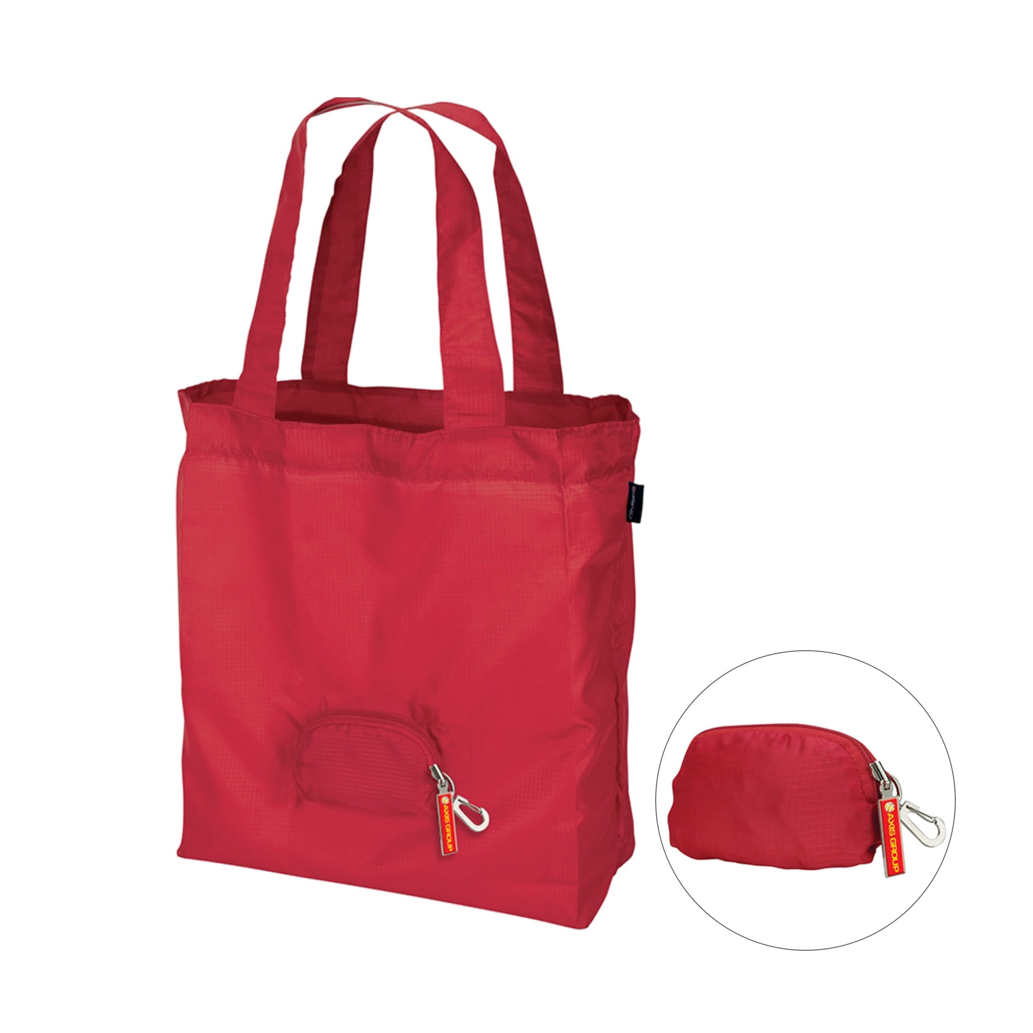 Foldable Tote with Lobster Clip  Imprinted with Logo (Q174311)