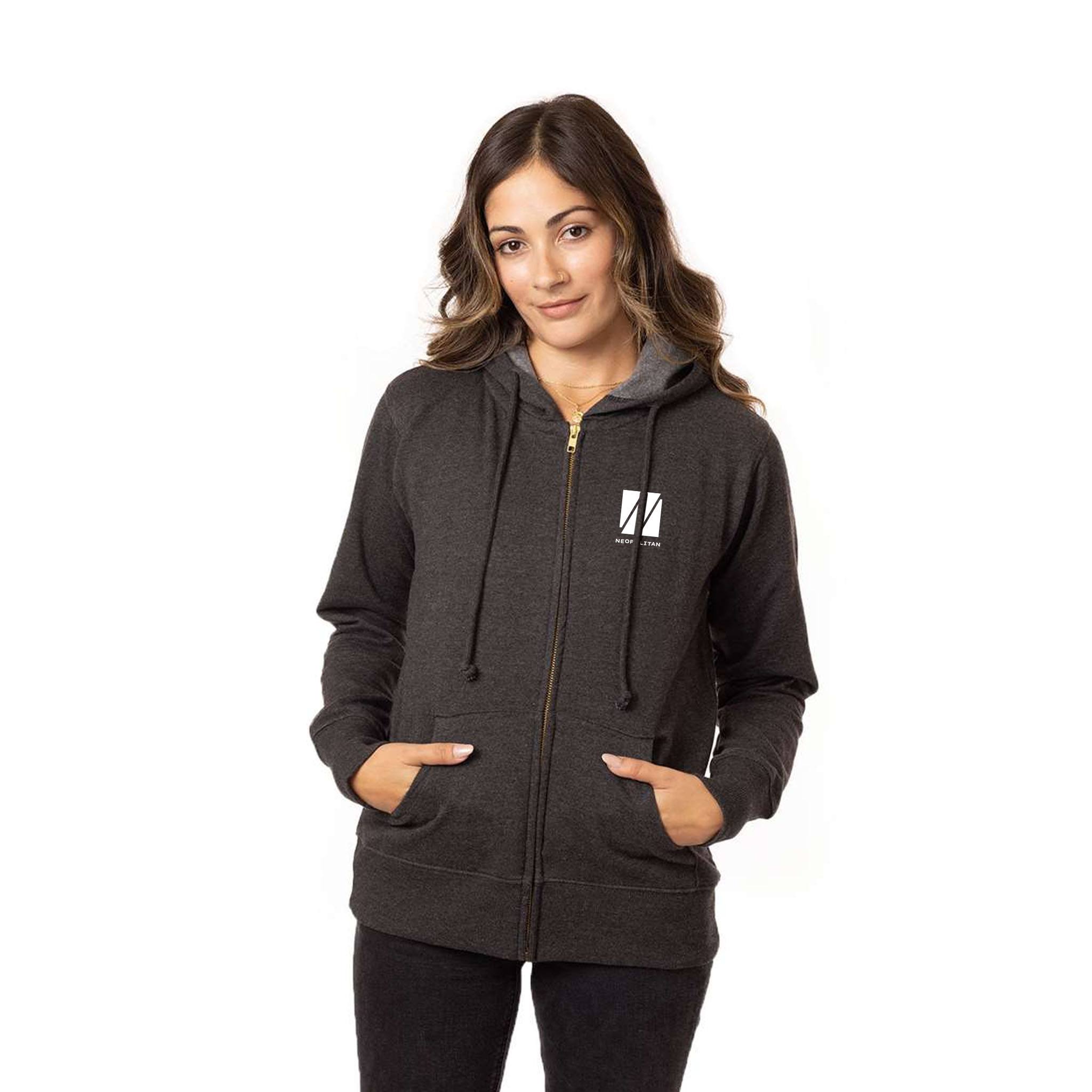 Econscious Ladies' Organic Heathered Fleece Full-Zip Hoodies  Imprinted with Logo (Q174811)