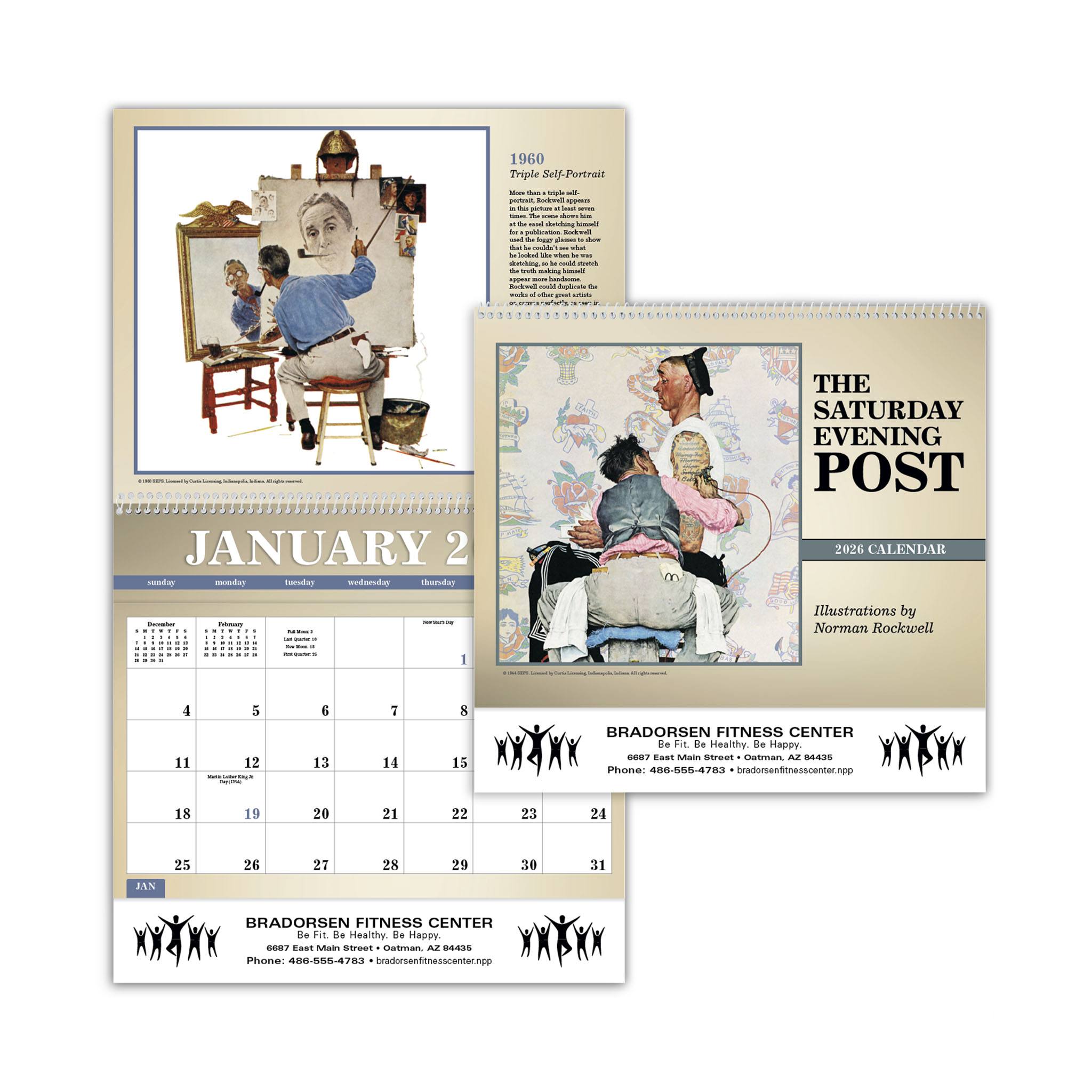 The Saturday Evening Post Deluxe Pocket Calendar  Imprinted with Logo (Q175722)