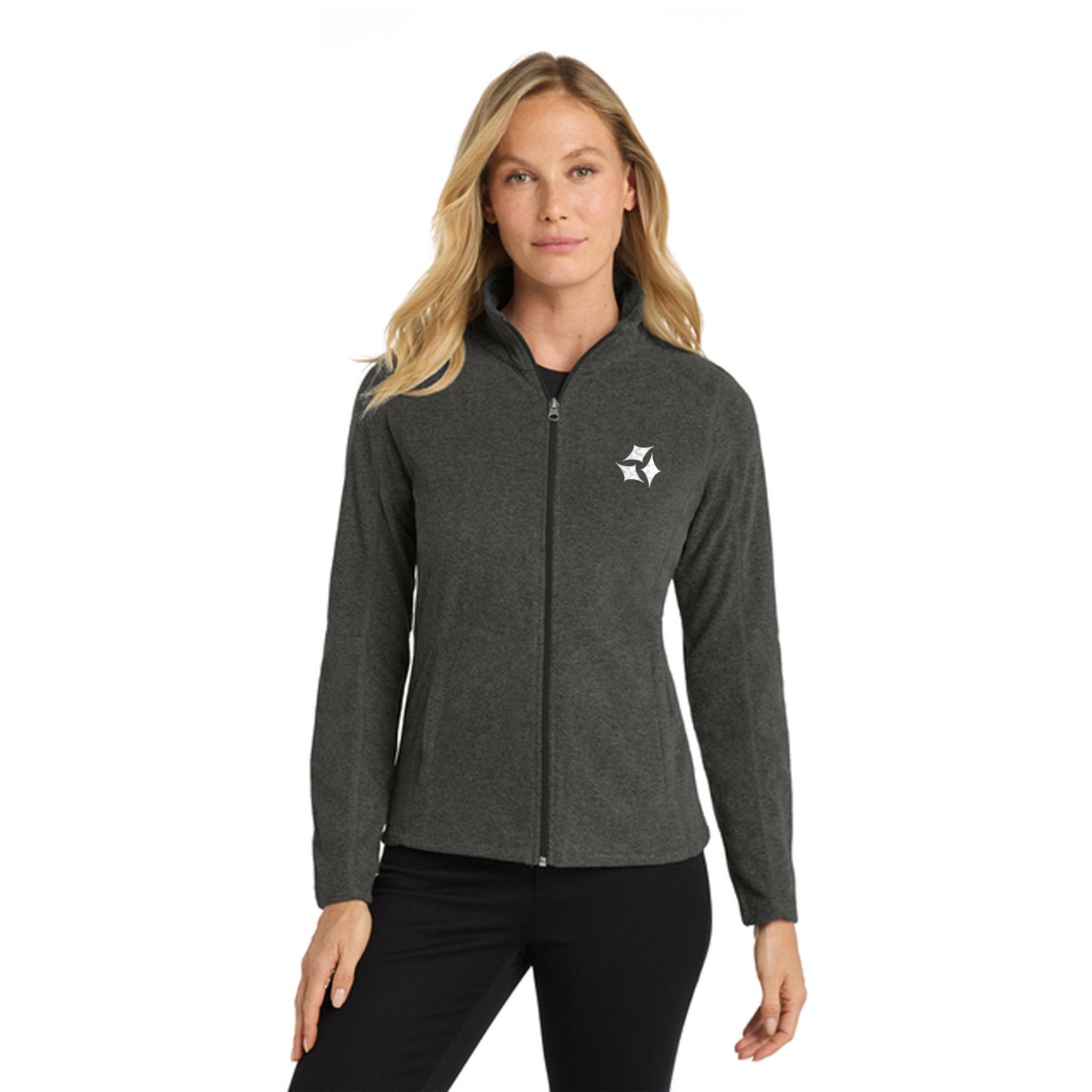 Port Authority® Women's Heather Microfleece Full-Zip Jacket  Imprinted with Logo (Q179122)
