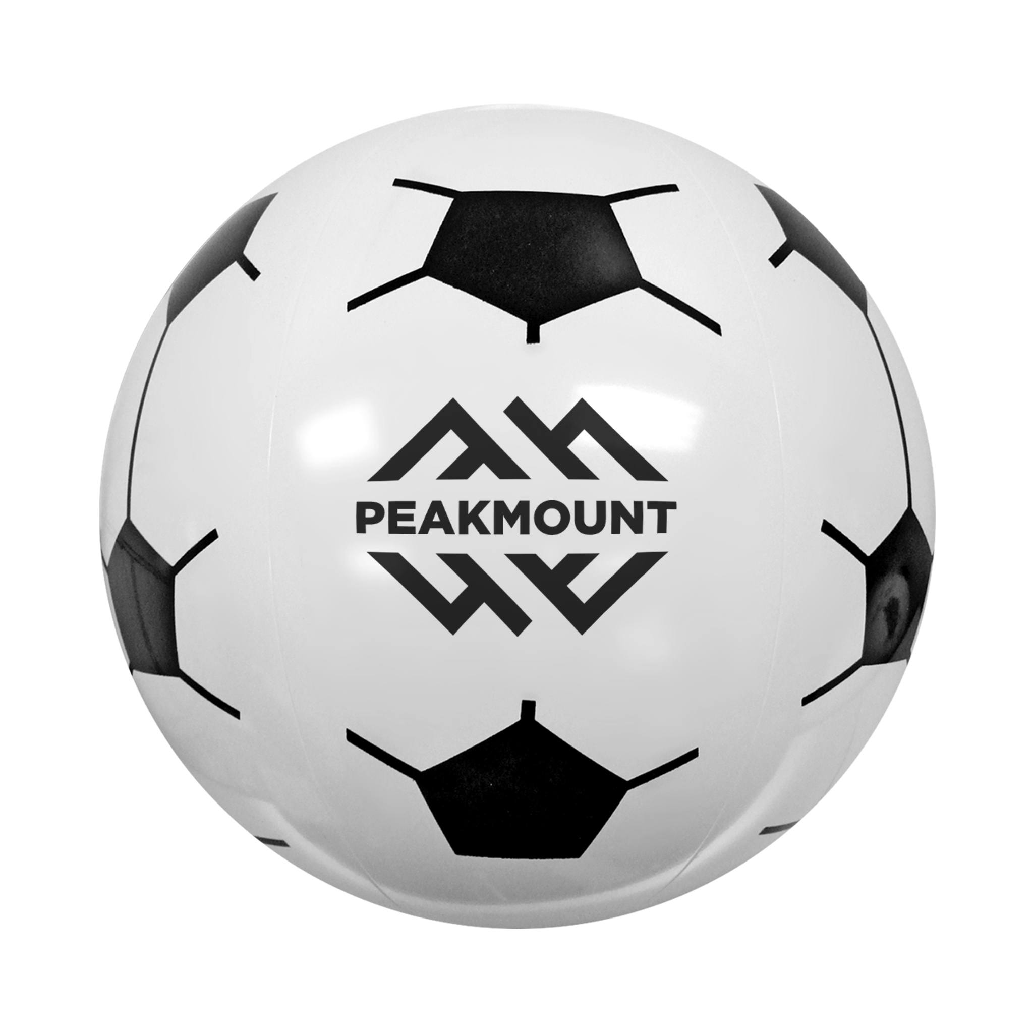 9 Inch Sport Beach Ball - Soccer  Imprinted with Logo (Q181432)