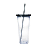Clear Tumbler With Colored Lid - 24 Oz. (Q182222)