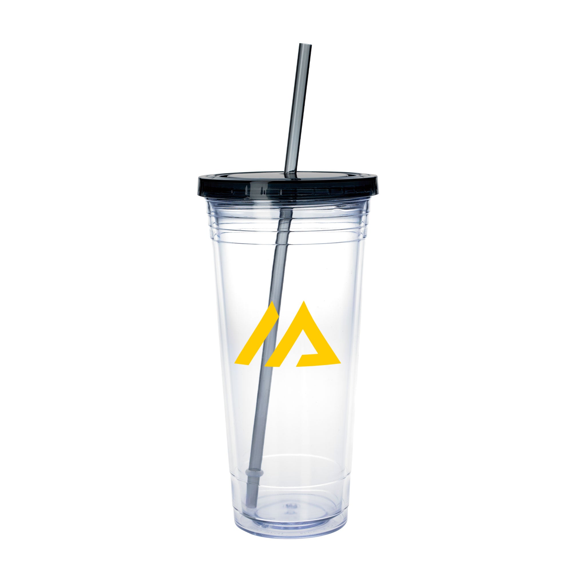 Clear Tumbler With Colored Lid - 24 Oz.  Imprinted with Logo (Q182222)