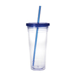 Clear Tumbler With Colored Lid - 24 Oz. (Q182222)