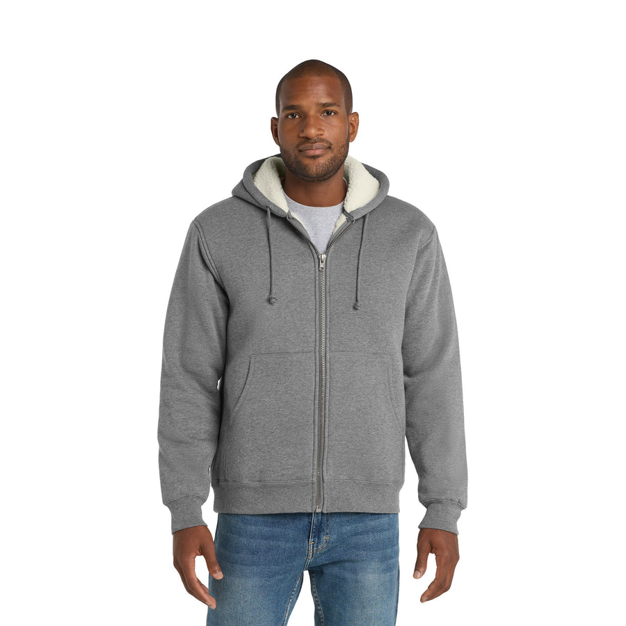 CornerStone® Heavyweight Sherpa-Lined Hooded Fleece Jacket (Q183332)
