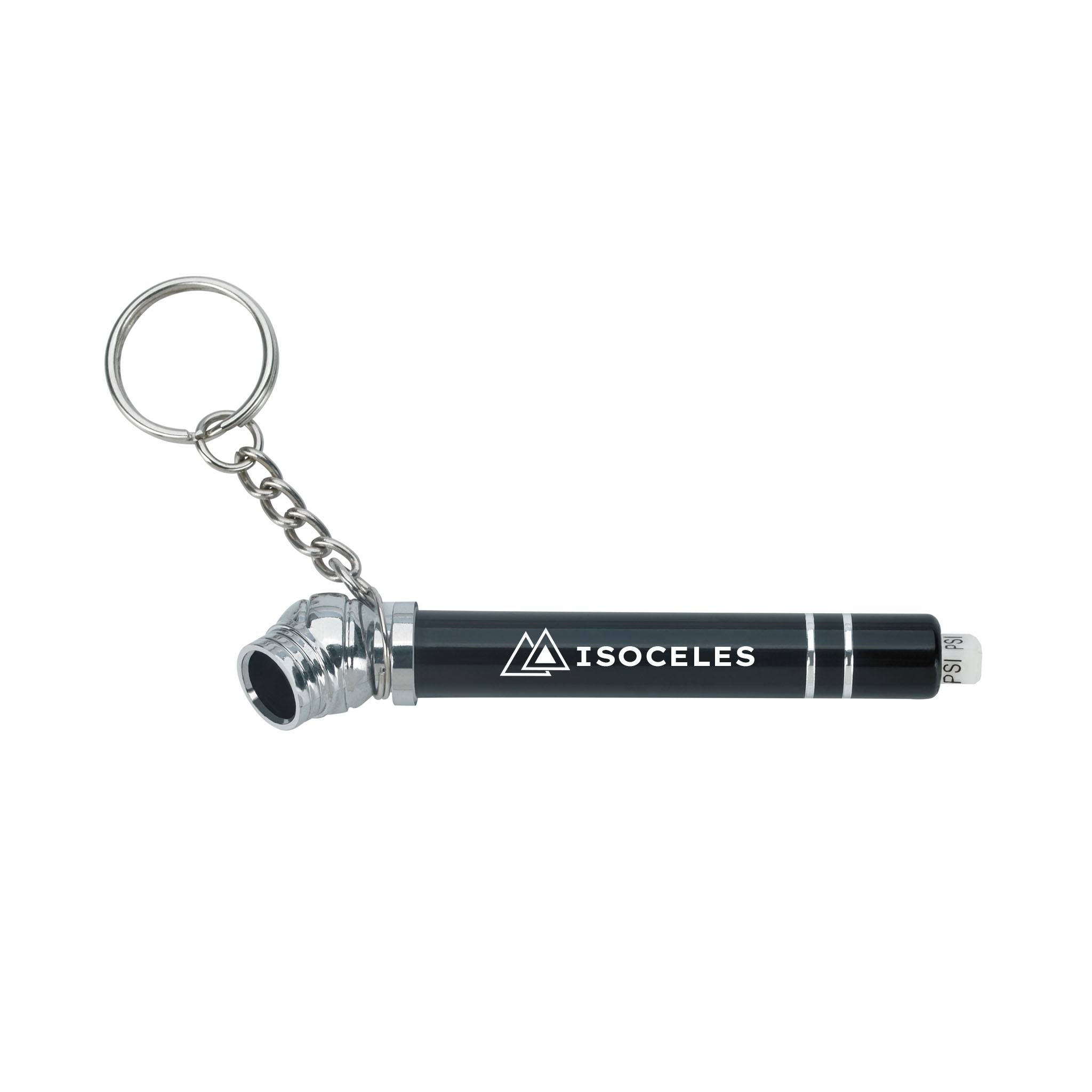 Mini Double Ring Plastic Tire Pressure Gauges  Imprinted with Logo (Q184511)