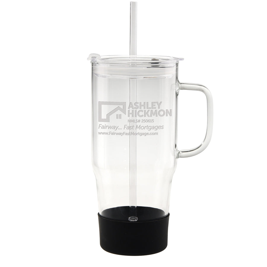 40 Oz. Cafe America Glass Mug (Q185532)
