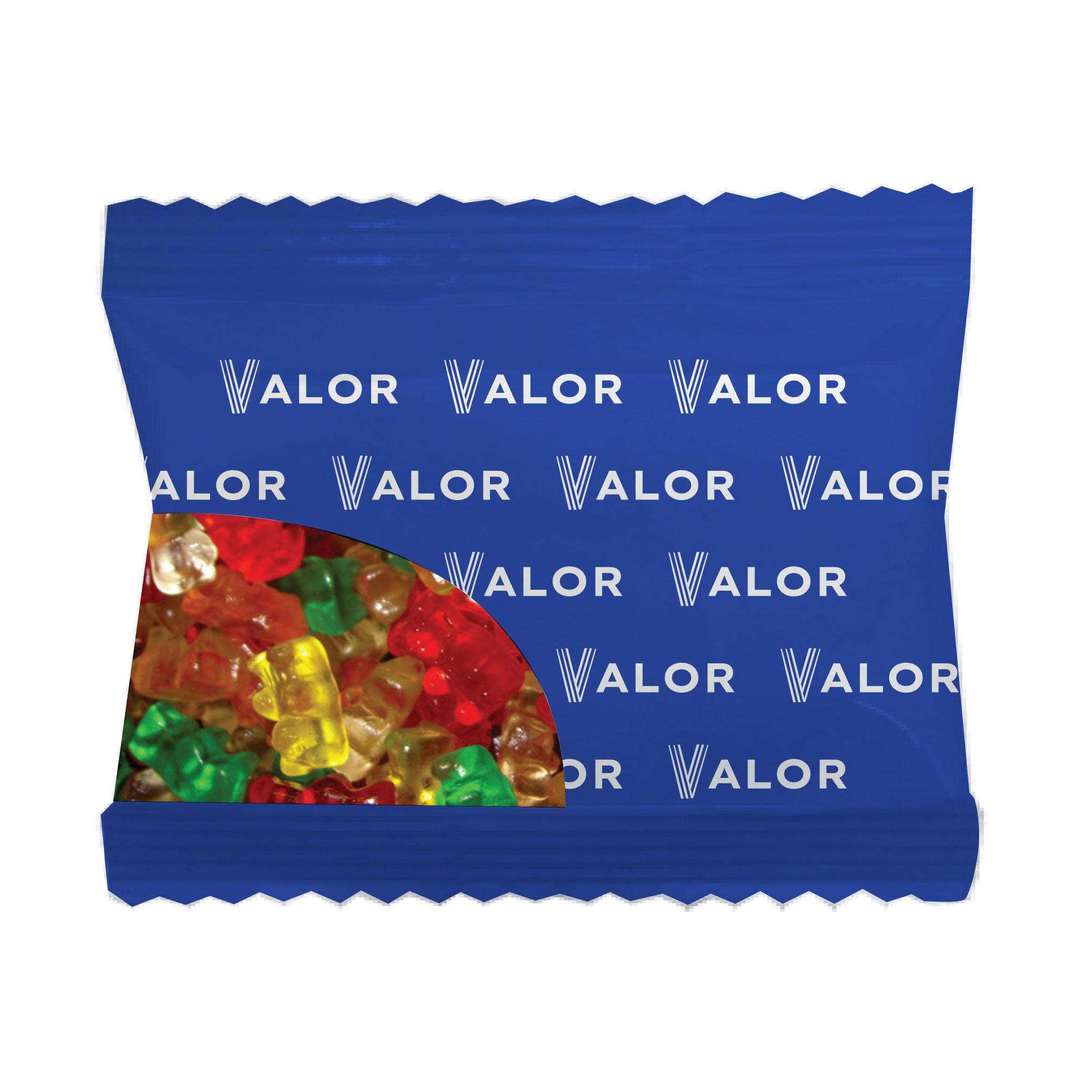 Zagasnacks™ Wide Promo Pack Bag - Gummy Bears  Imprinted with Logo (Q185622)