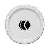 7 Inch White Plastic Plates (Q186011)