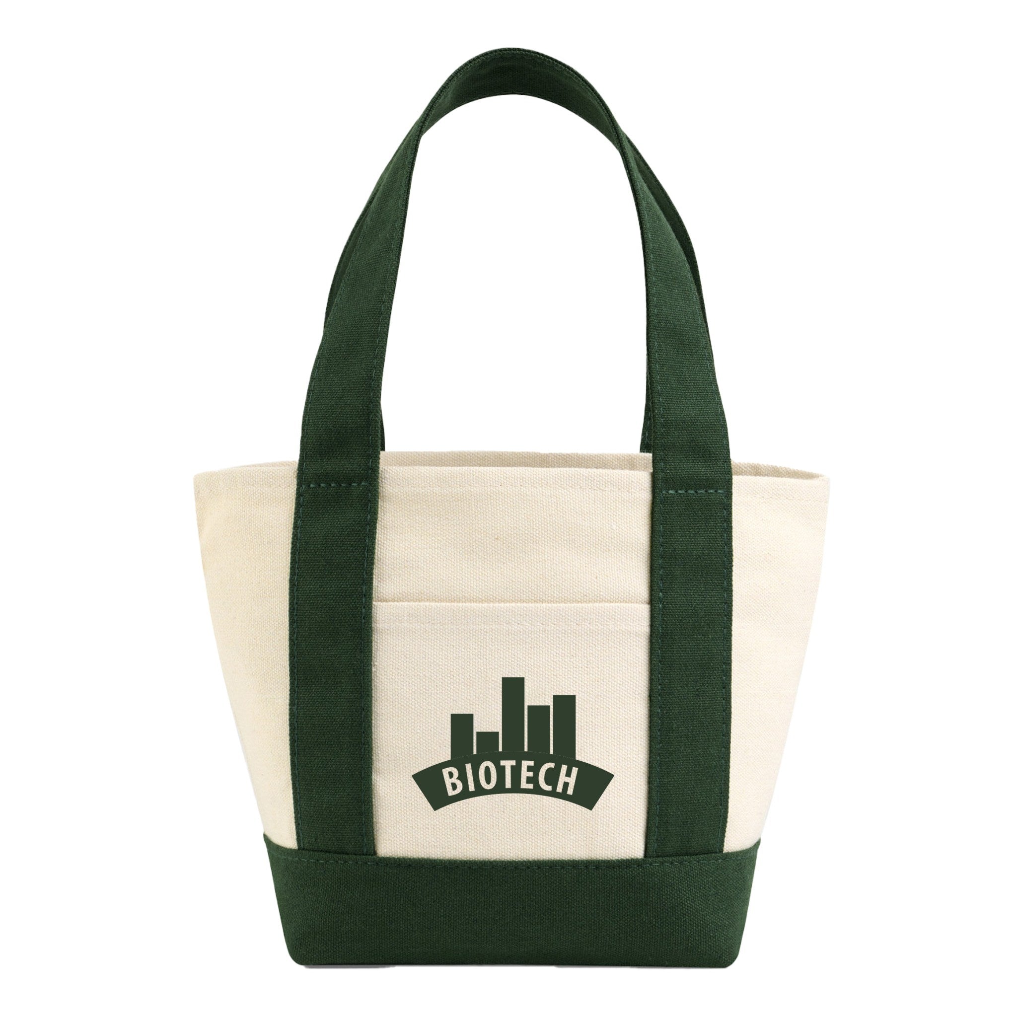Petite Canvas Tote - Green  Imprinted with Logo (Q186532)