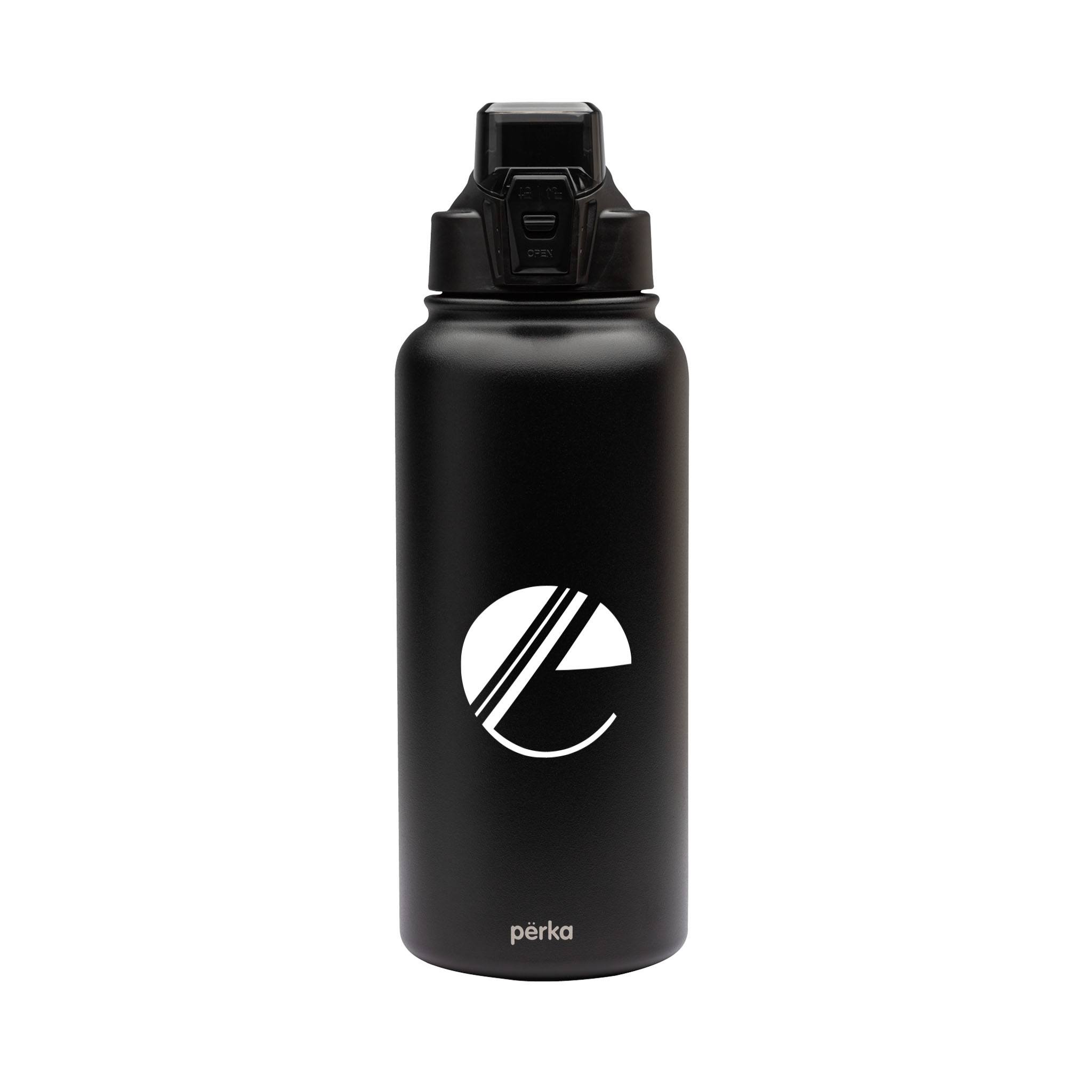 32 Oz. Perka® Rex Stainless Steel Water Bottle  Imprinted with Logo (Q187322)