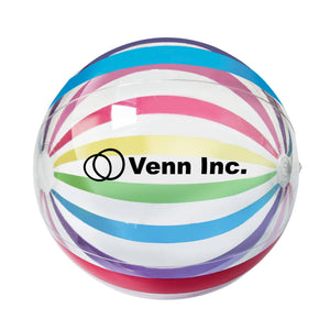 16 Inch Multi-Color Striped Beach Ball (Q191432)