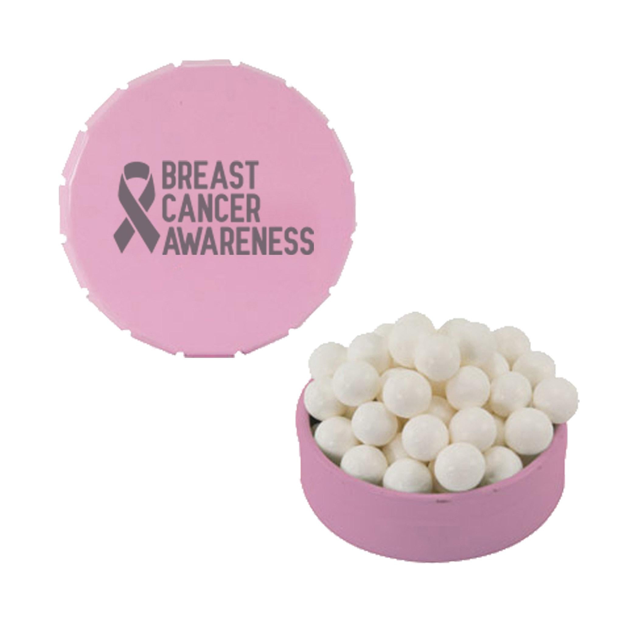 Breast Cancer Awareness Snap Top Tin Signature Peppermints (Small) (Q191632)