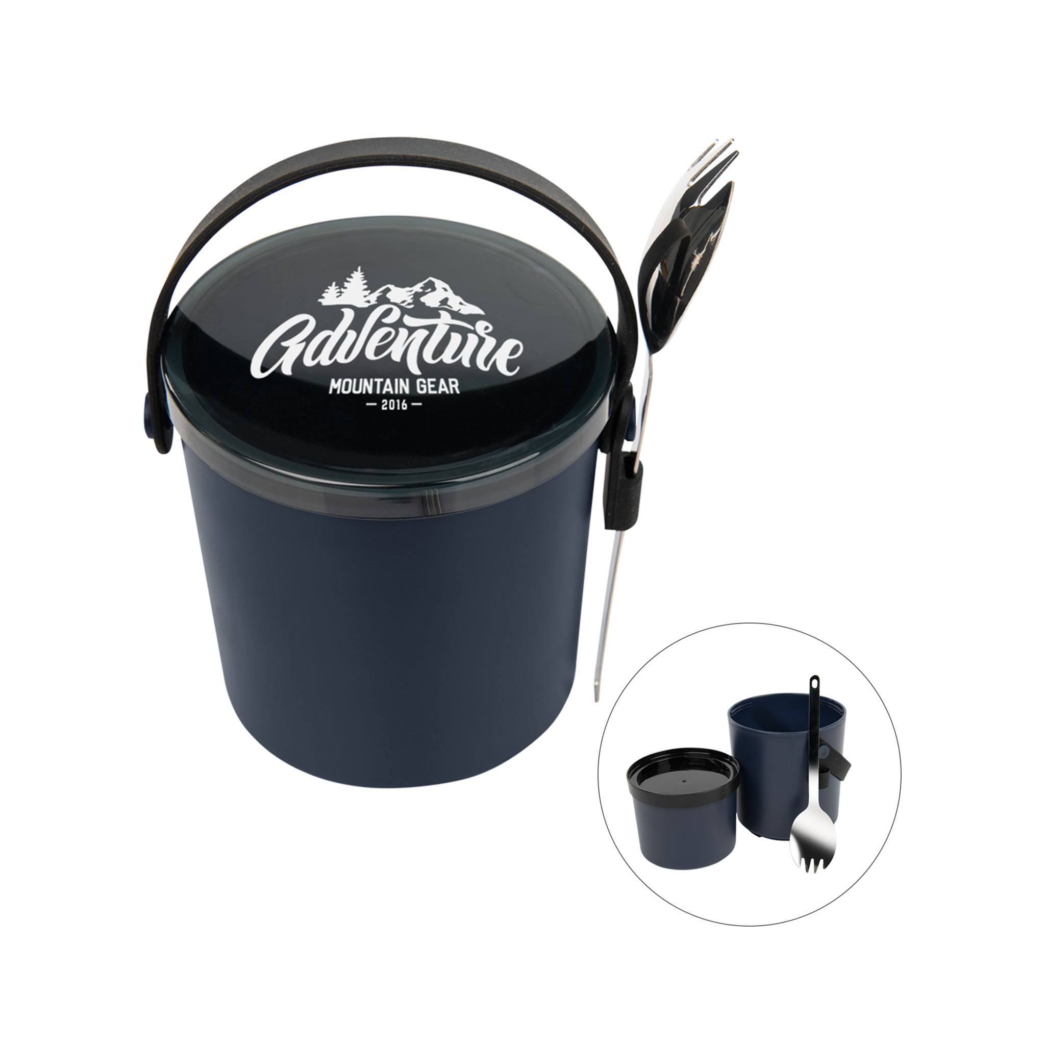 30 Oz. Snack Stack Food Container  Imprinted with Logo (Q191822)