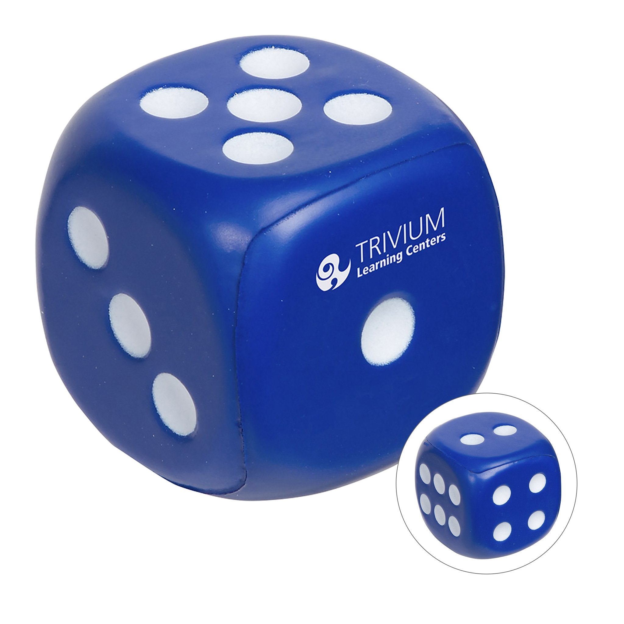 Dice Stress Reliever  Imprinted with Logo (Q192111)