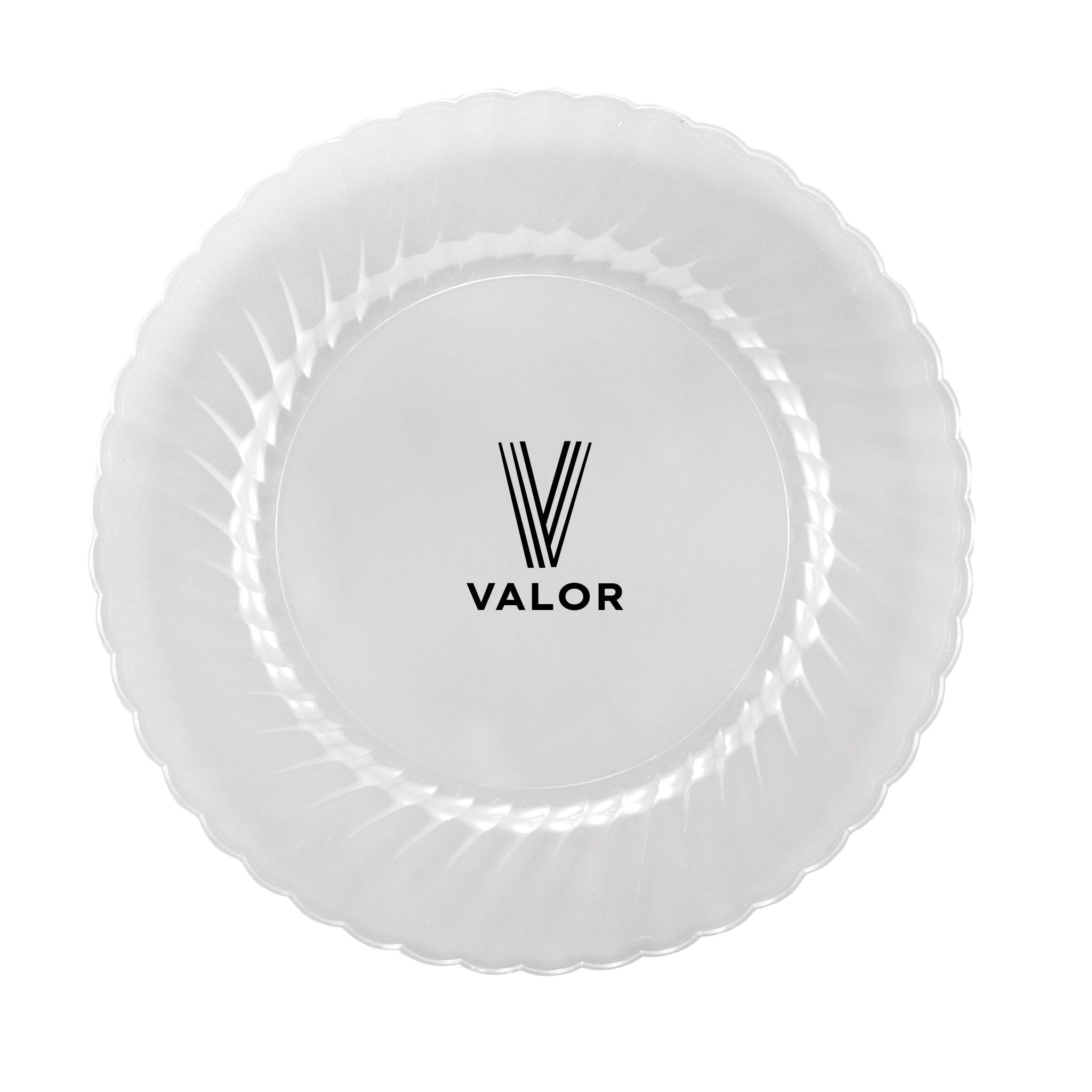 10 Inch Classicware® Clear Plastic Plates - FC  Imprinted with Logo (Q196011)