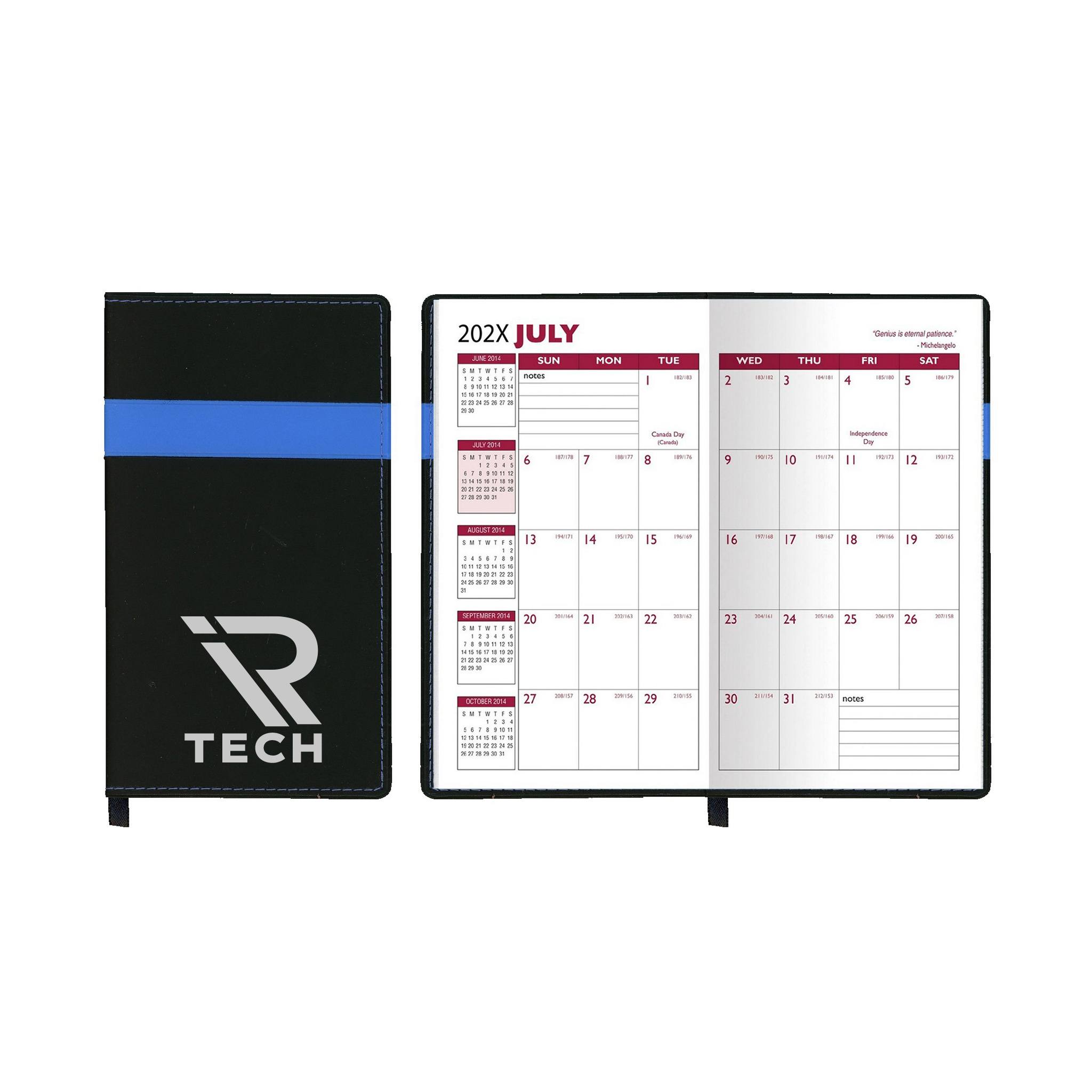 Joliett Series 2 Tone Vinyl Academic Planner  Imprinted with Logo (Q198222)