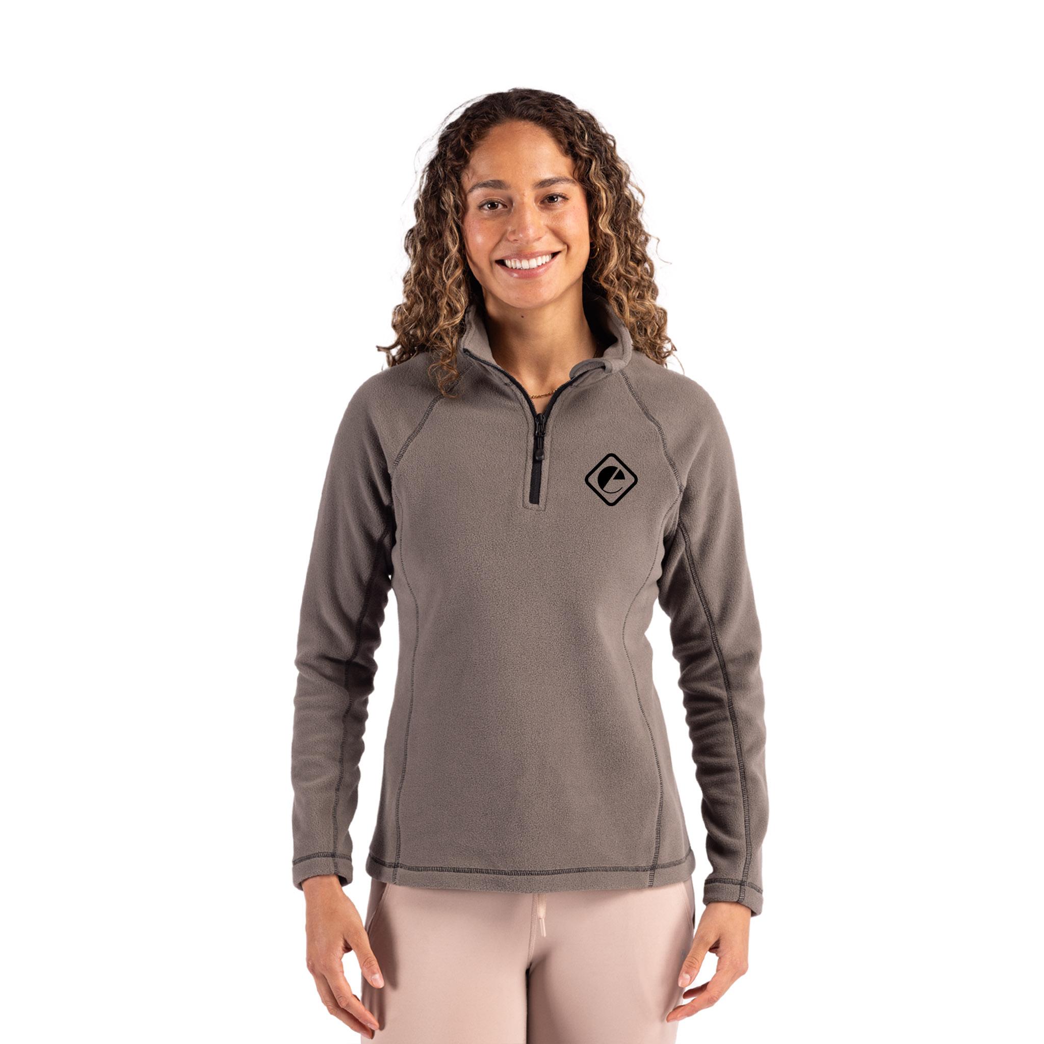 Clique Powder Recycled Fleece Womens Quarter Zip Pullover  Imprinted with Logo (Q198432)