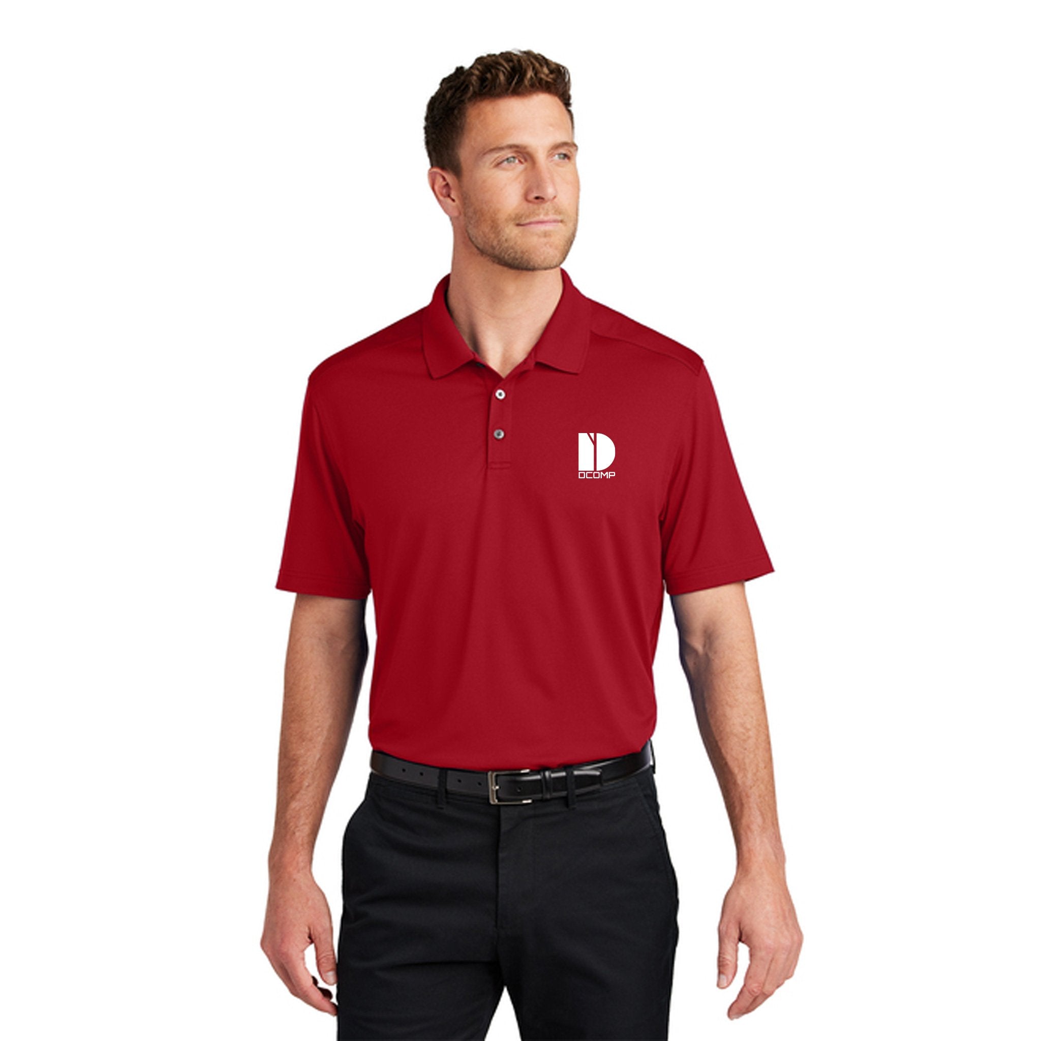 Port Authority® City Stretch Flat Knit Polo Shirt  Imprinted with Logo (Q199922)