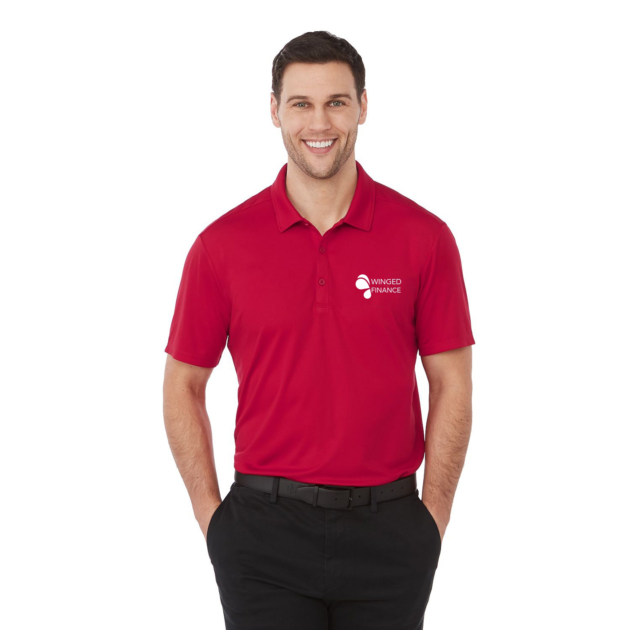 EVANS Eco Short Sleeve Polo - Mens  Imprinted with Logo (Q200722)