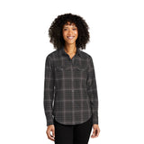 Port Authority® Women's Long Sleeve Ombre Plaid Shirt (Q202432)