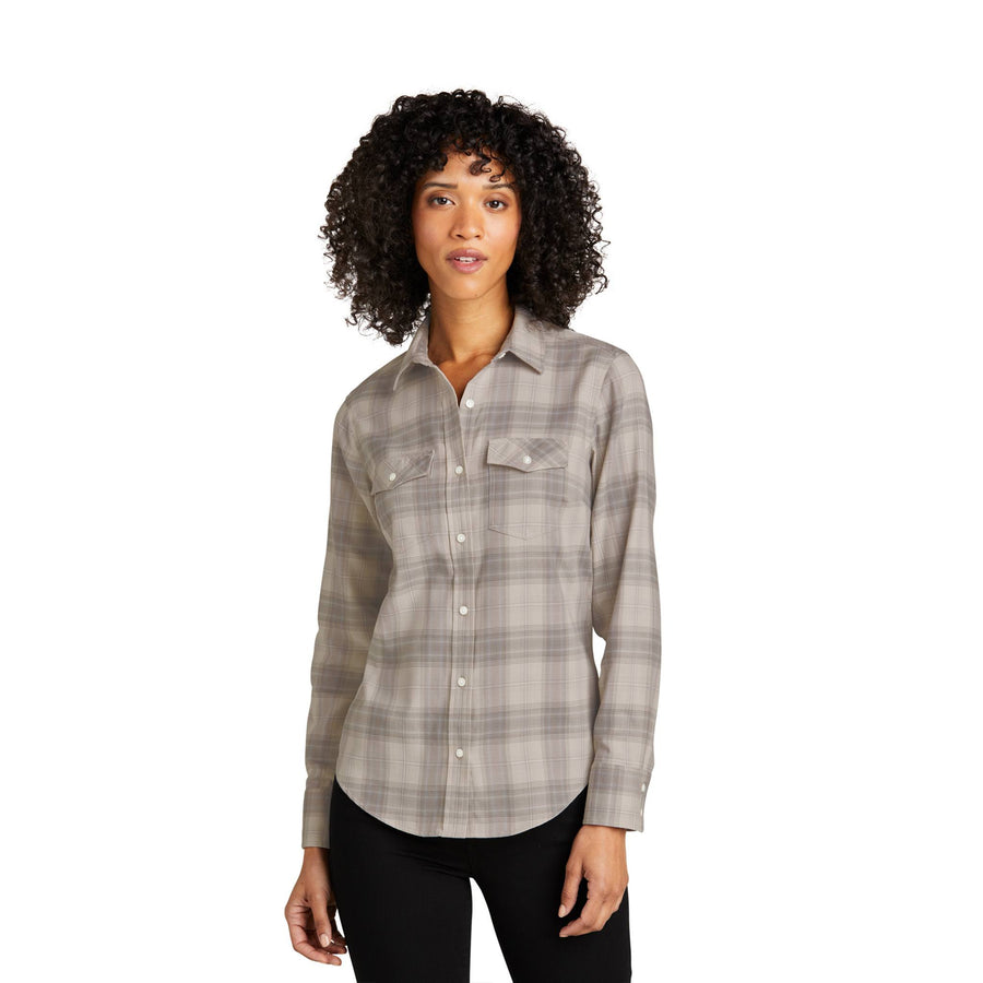 Port Authority® Women's Long Sleeve Ombre Plaid Shirt (Q202432)