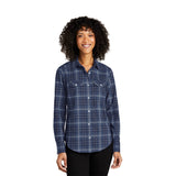 Port Authority® Women's Long Sleeve Ombre Plaid Shirt (Q202432)