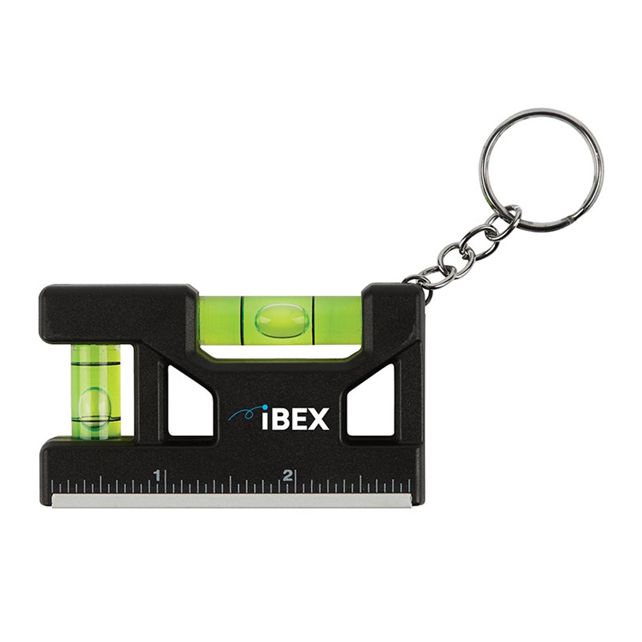 Hank 3 Inch Level / Ruler Keyring  Imprinted with Logo (Q204022)