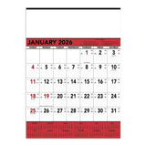 Red & Black Contractor's Memo Calendar (13-sheet) (Q204722)