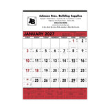 Red & Black Contractor's Memo Calendar (13-sheet) (Q204722)