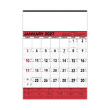 Red & Black Contractor's Memo Calendar (13-sheet) (Q204722)