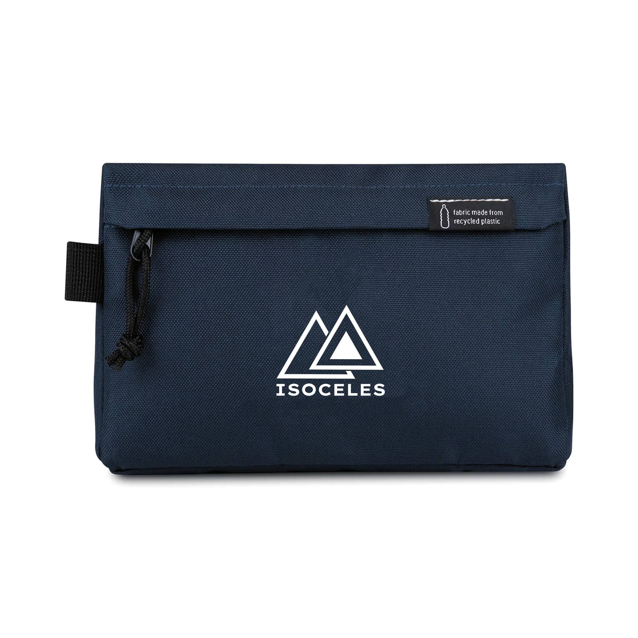 Renew rPET Zippered Pouch - Navy  Imprinted with Logo (Q204822)