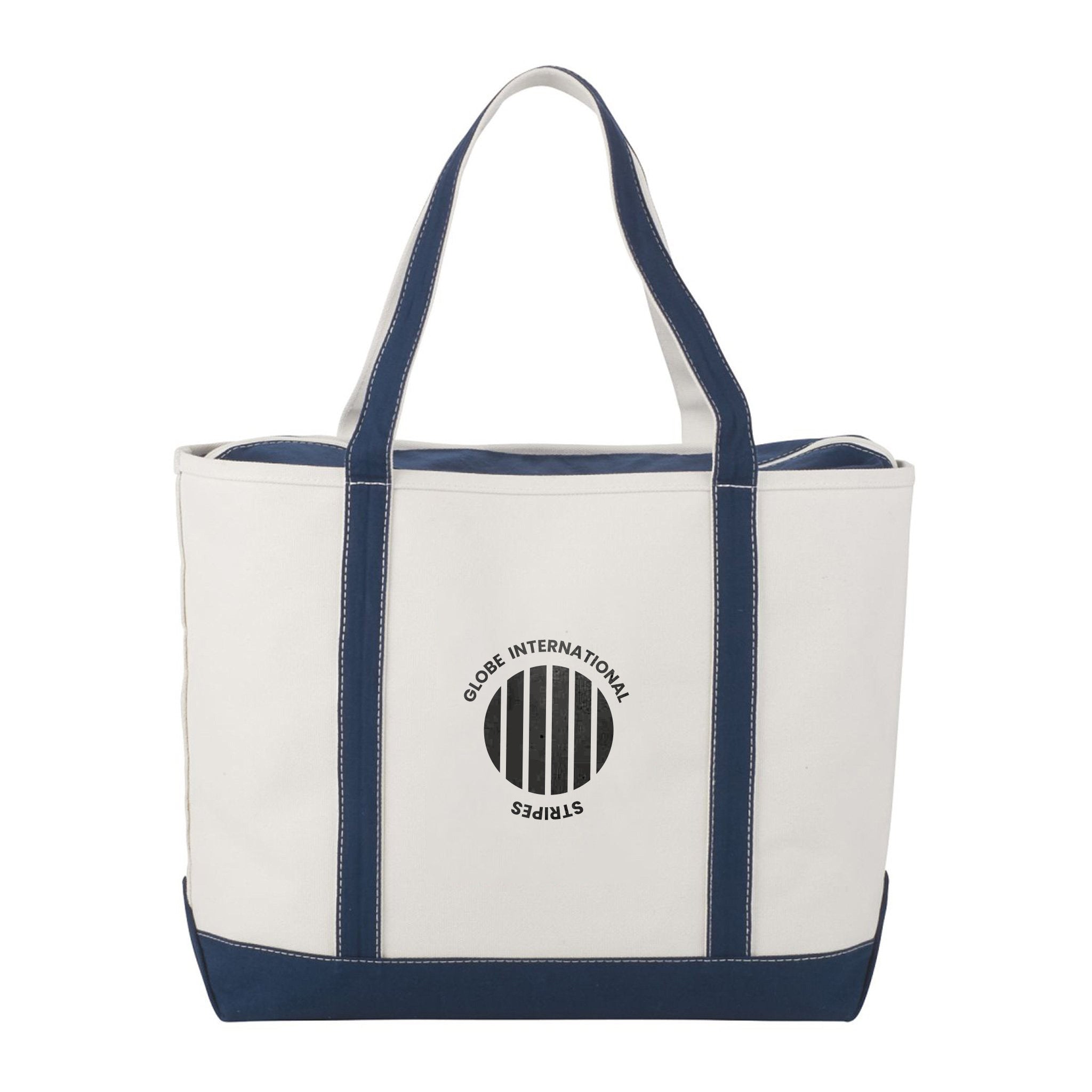 Baltic 24oz Cotton Canvas Tall Zippered Boat Totes  Imprinted with Logo (Q209911)