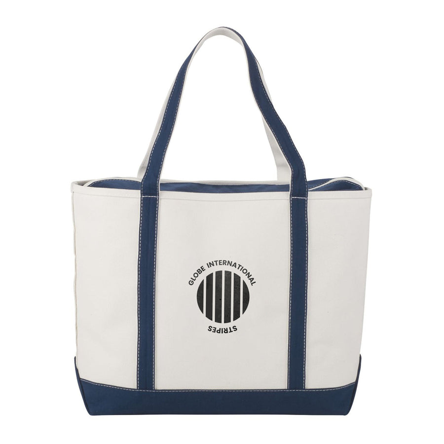 Baltic 24oz Cotton Canvas Tall Zippered Boat Totes (Q209911)
