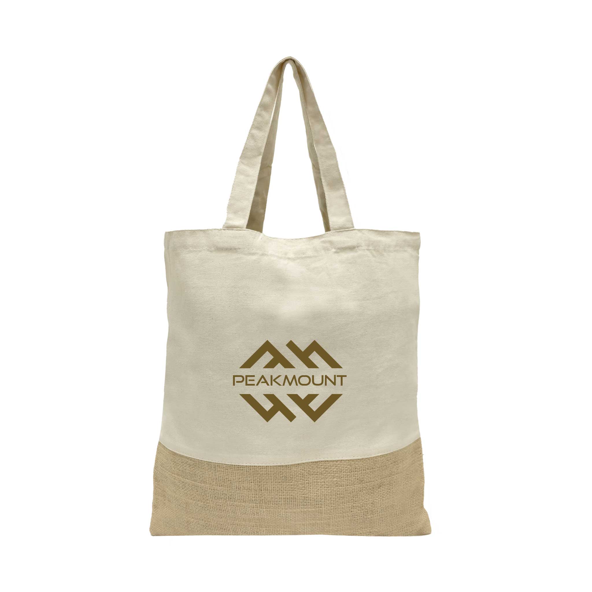8 Oz. Quetico Cotton And Jute Tote Bag  Imprinted with Logo (Q210022)