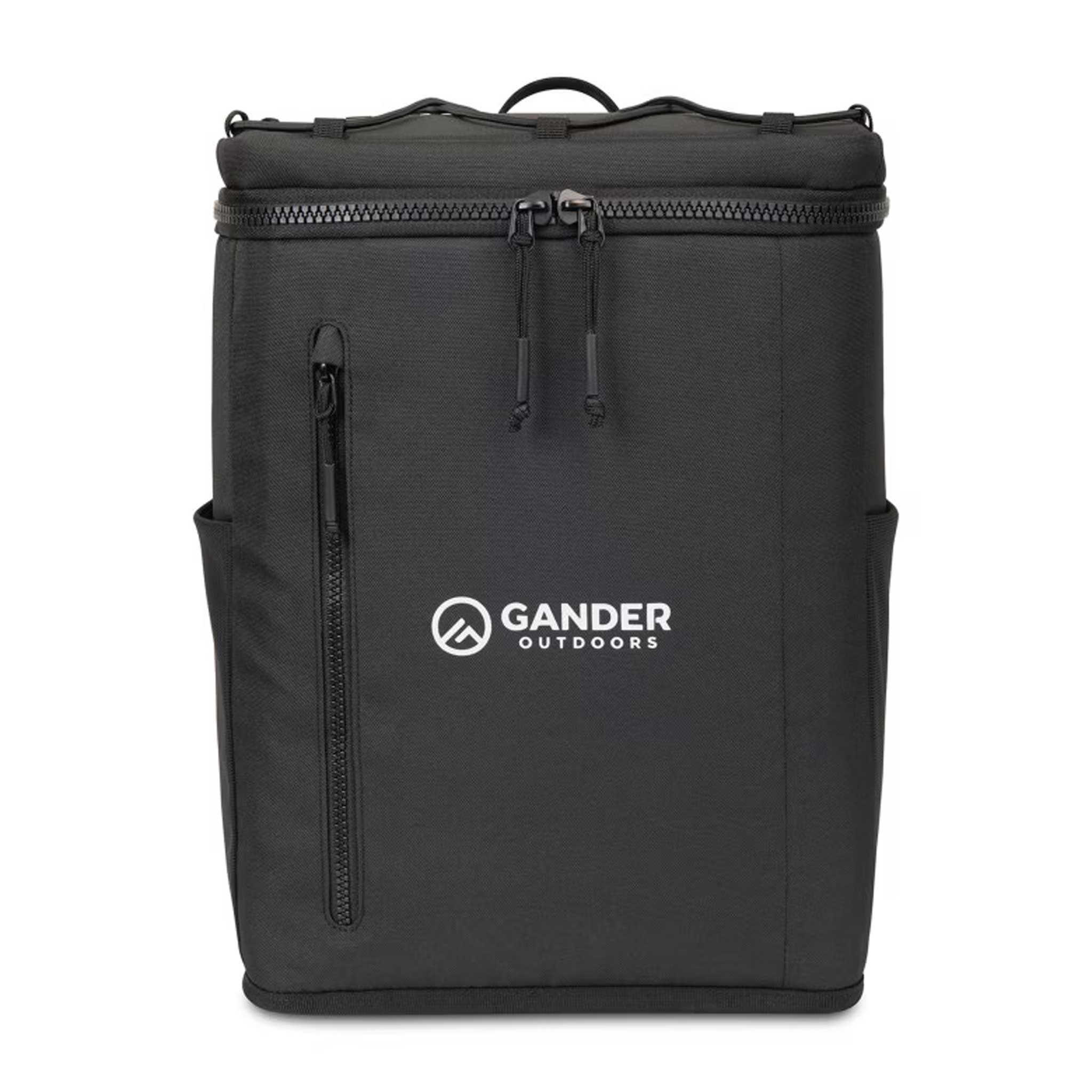 Acadia Backpack Cooler - Black  Imprinted with Logo (Q212922)