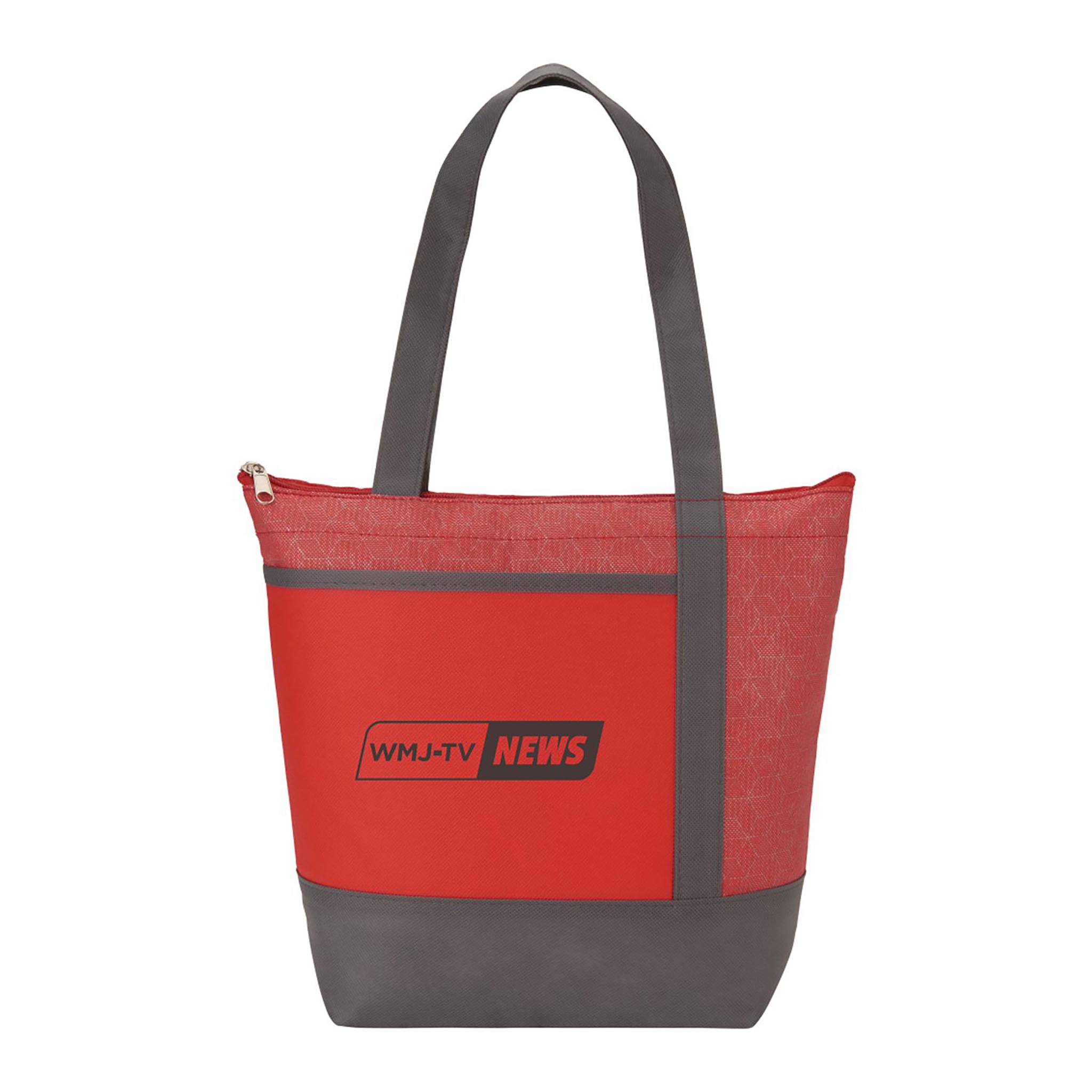 Chrome Non-Woven 9 Can Lunch Cooler  Imprinted with Logo (Q213322)