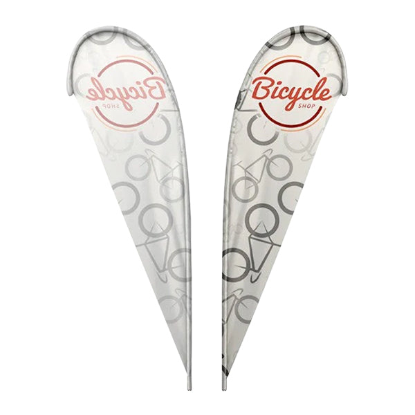 15 Ft. Single-Sided Teardrop Flag  Imprinted with Logo (Q213922)