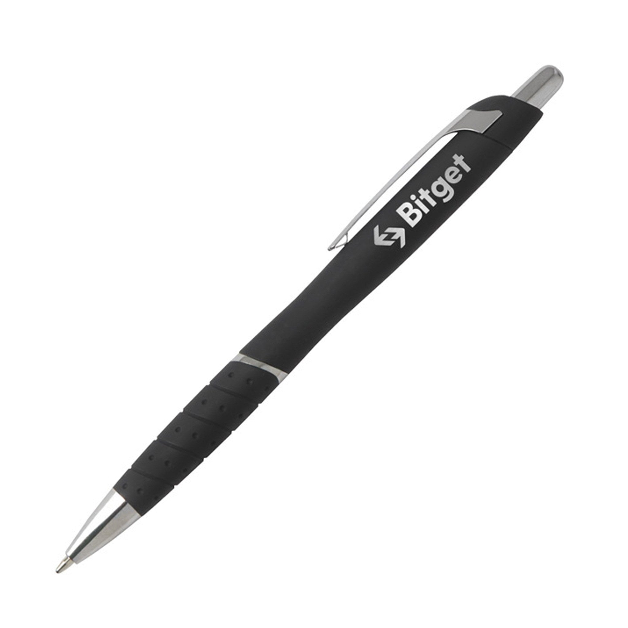 Script Plunge-Action Aluminum Ballpoint Pen  Imprinted with Logo (Q214022)