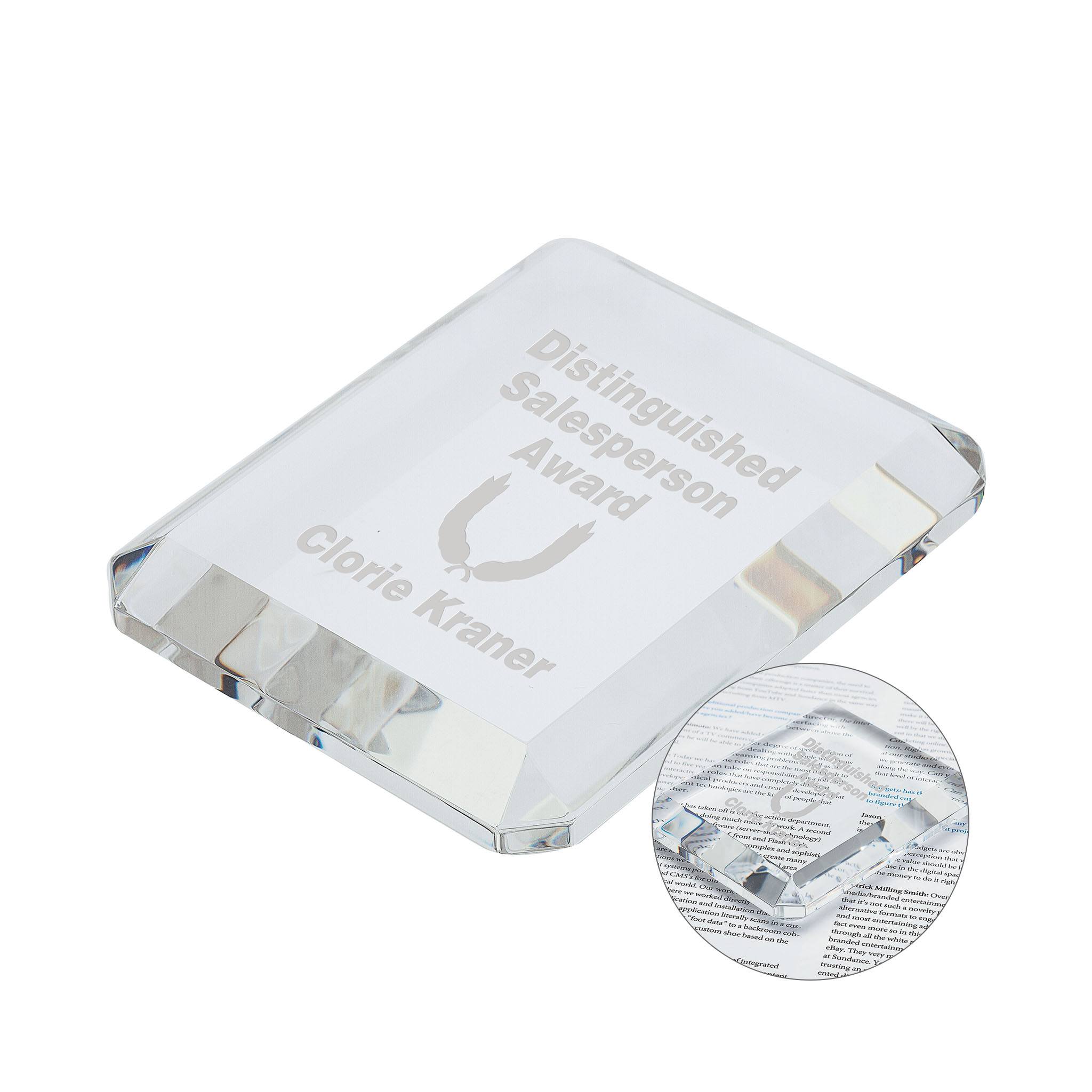 Prato Rectangle Crystal Paperweight (Q219322)