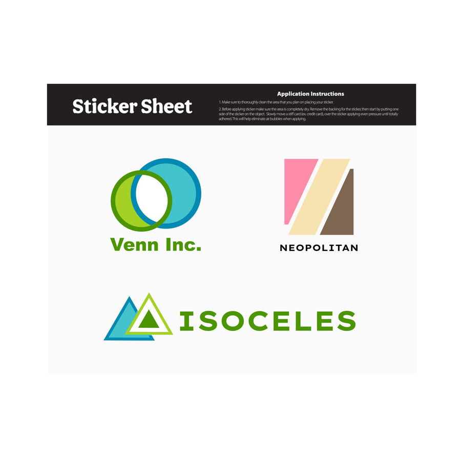 5.5 x 7 In. Ultra Removable Sticker Sheet Custom Shapes (Q221022)