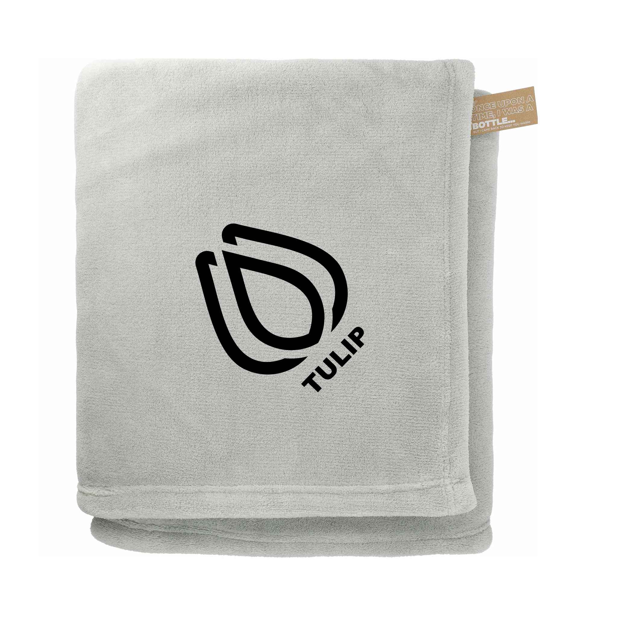 Recycled PET Oversized Coral Fleece Blanket  Imprinted with Logo (Q221322)