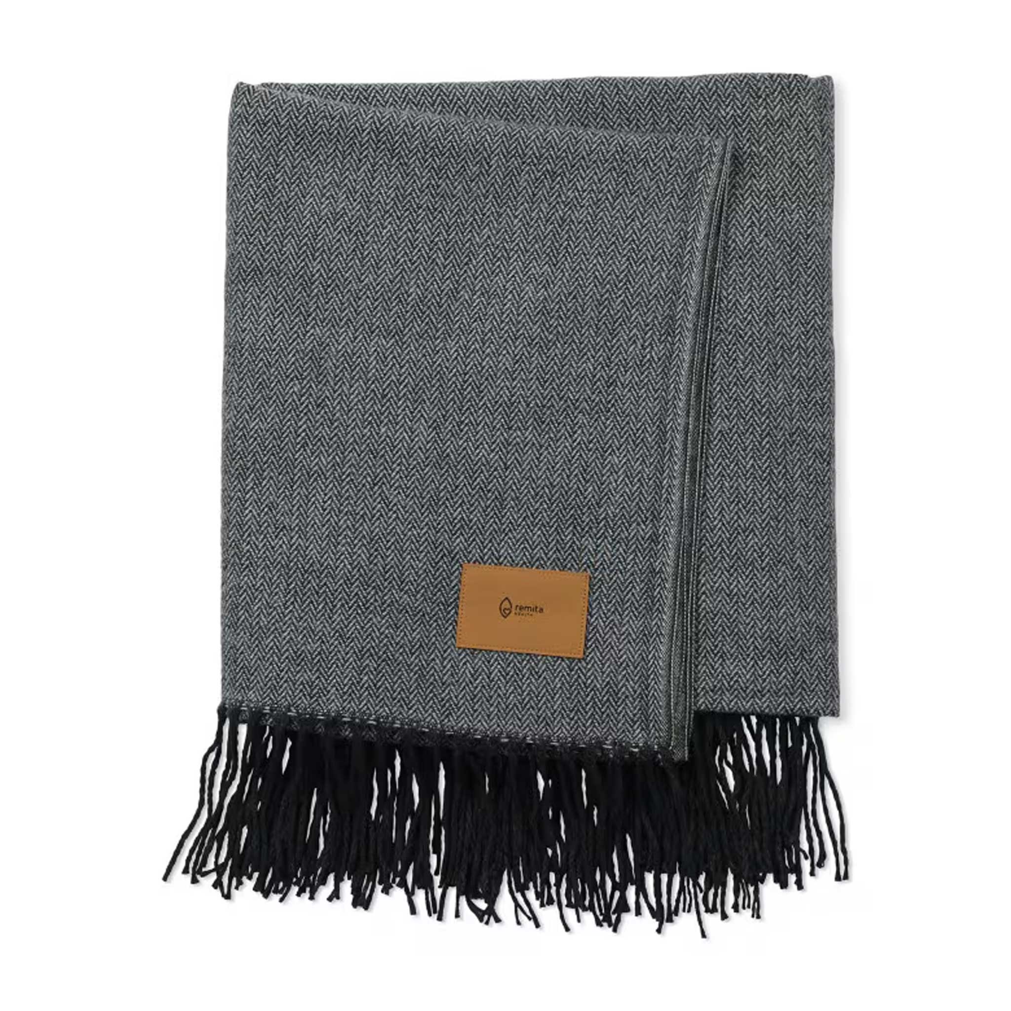 Everlasting Throw Blanket - Black  Imprinted with Logo (Q222922)